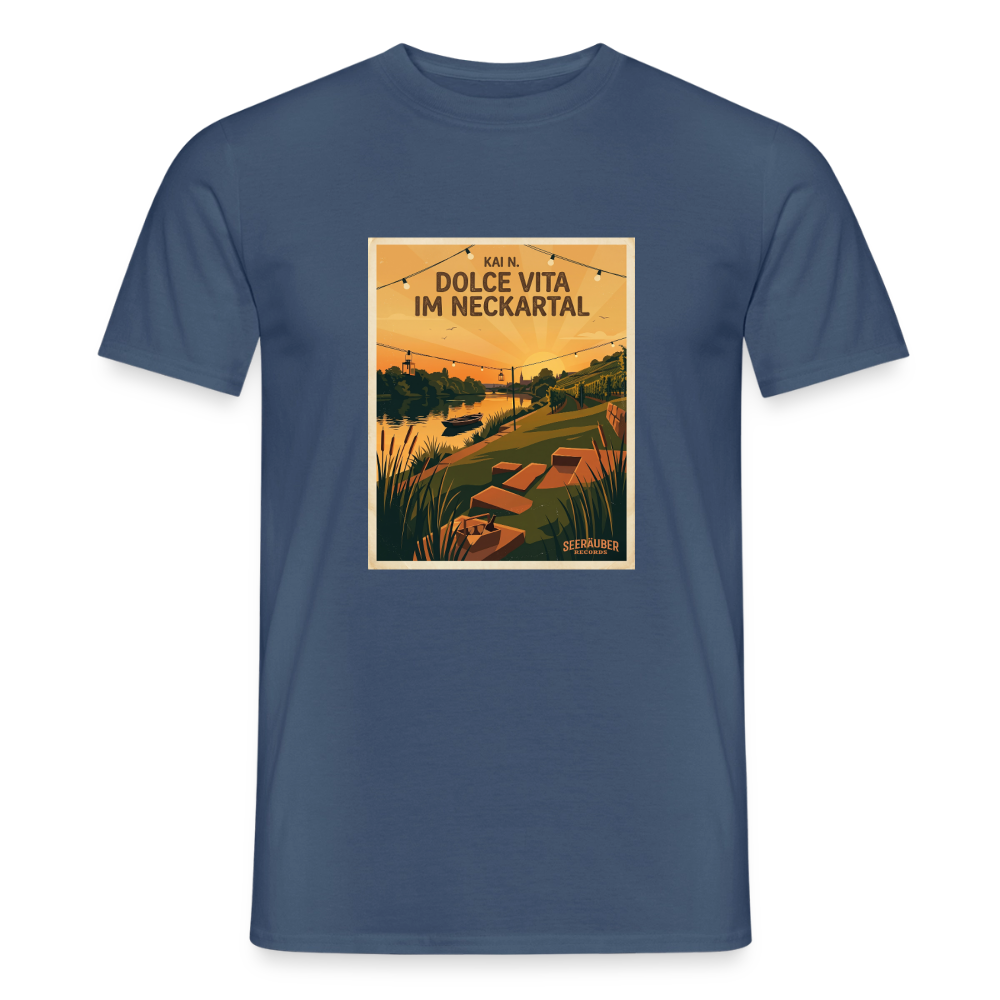 Männer T-Shirt - Dunkles Denimblau
