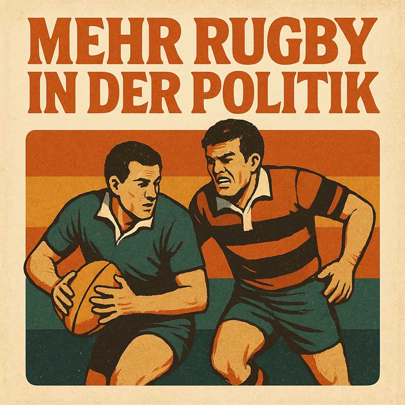 Das Bild verweist auf den Artikel der meine Forderung aufstellt, mehr Rugby in der Politik