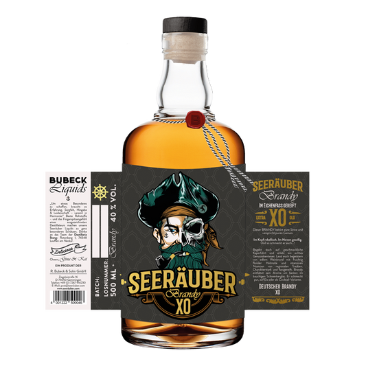 Brandy XO Flasche vom Seeräuber mit 100ml Inhalt