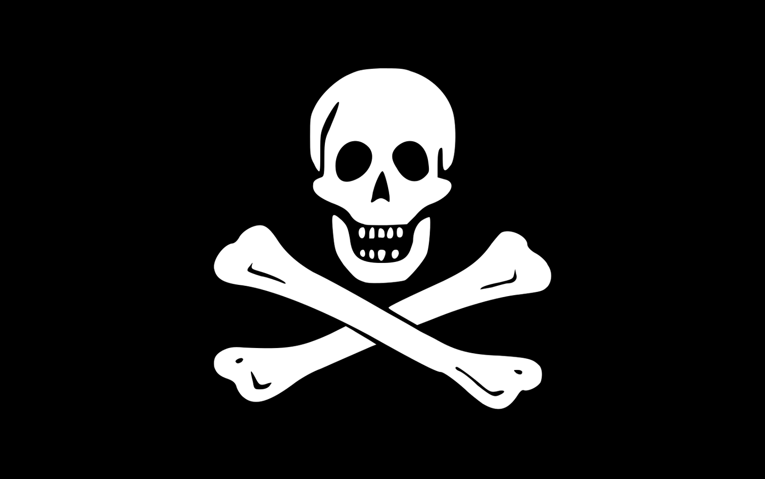 Der Jolly Rodger. die bekannteste Piratenflagge. Eingeführt durch den Pirat Edward England