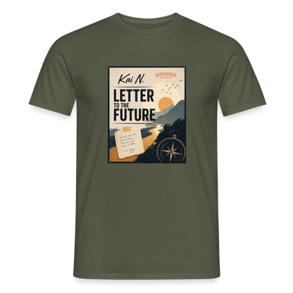 Letter to the future - Männer T-Shirt - Militärgrün