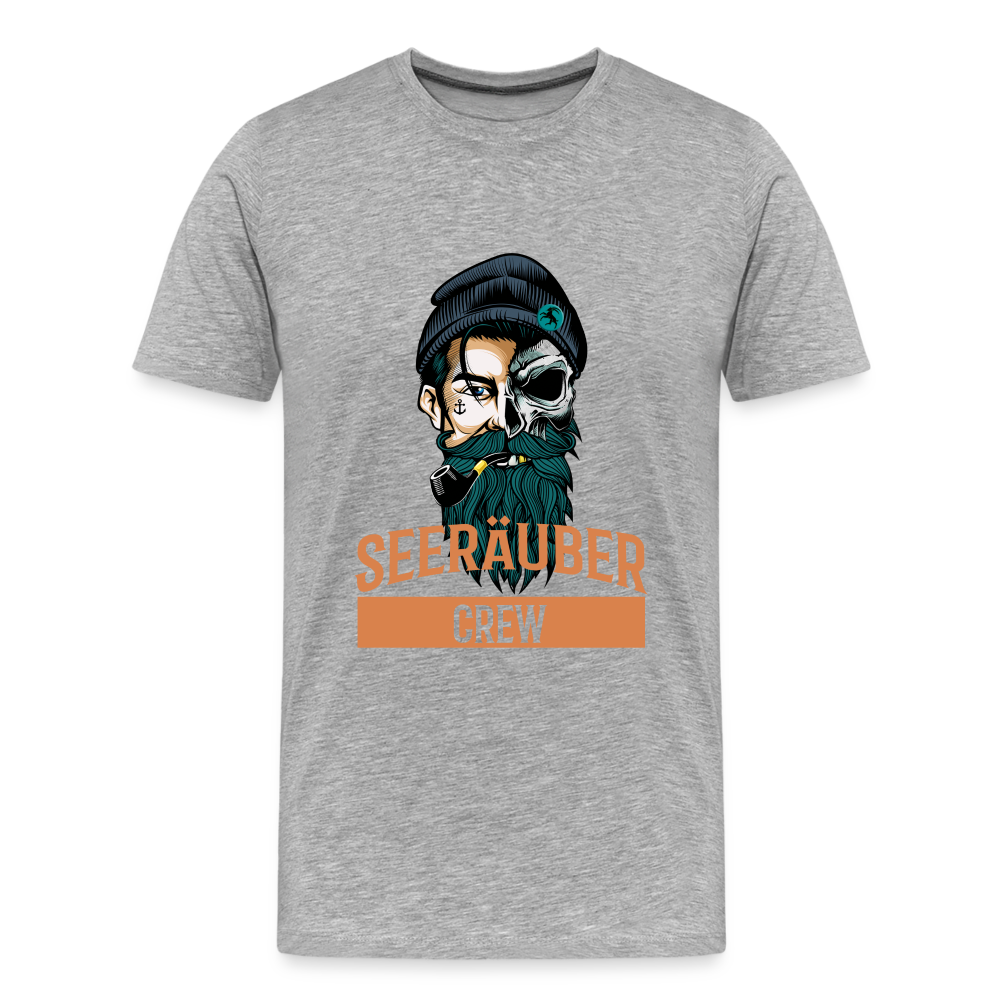 Seeräuber Crew - Männer Premium Bio T-Shirt - Grau meliert