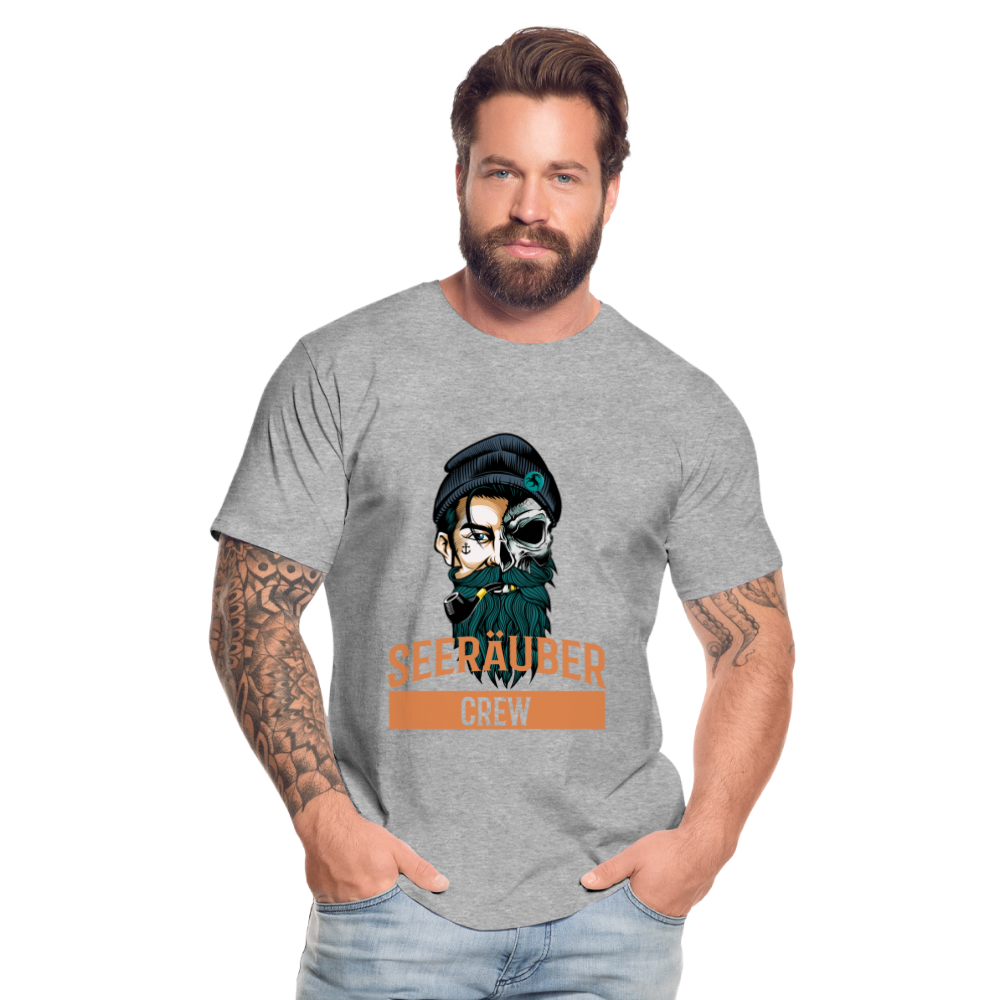 Seeräuber Crew - Männer Premium Bio T-Shirt - Grau meliert