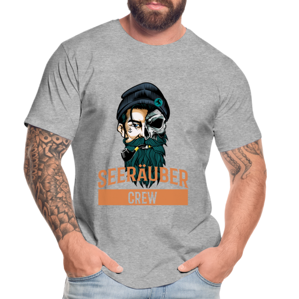 Seeräuber Crew - Männer Premium Bio T-Shirt - Grau meliert