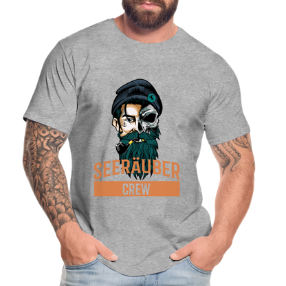 Seeräuber Crew - Männer Premium Bio T-Shirt - Grau meliert
