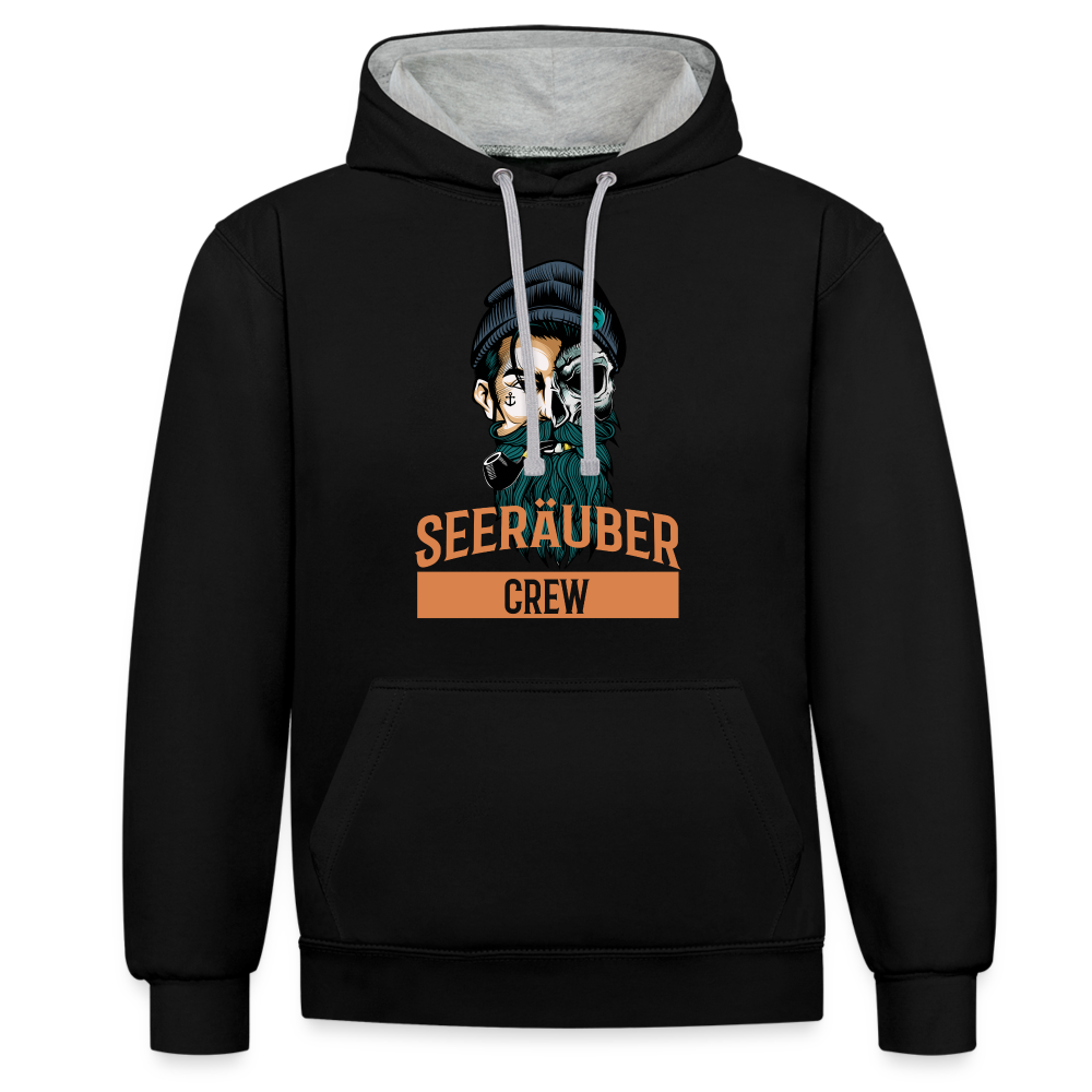 Hoodie der Seeräuber Crew - Schwarz/Grau meliert