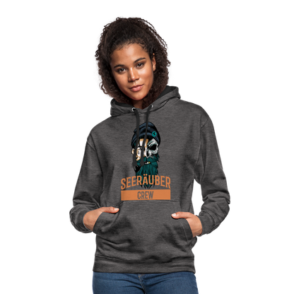 Kontrast-Hoodie - Anthrazit/Schwarz